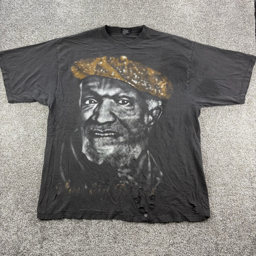 Vintage Fred Sanford Shirt Mens 4XL Black You Big Dummy Redd Foxx Actor Funny‎